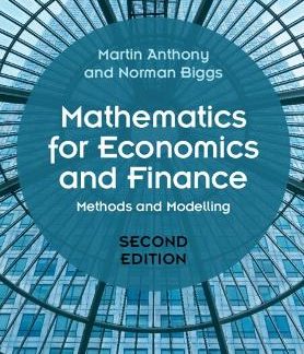 MATHEMATICS FOR ECONOMICS AND FINANCE 2ND ED PB